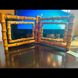 Unique Boho Chic Bamboo Picture Photo Frame NEW Eclectic